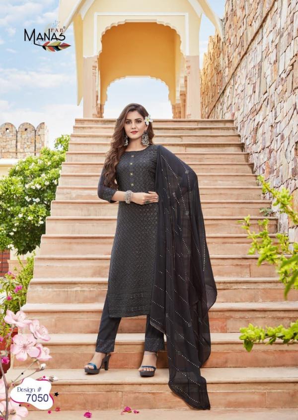 Manas Schiffli Vol 9 Rayon Designer Eork Readymade Suit